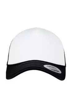 Кепка дальнобойщика с изогнутым козырьком из пеноматериала Flexfit, белый