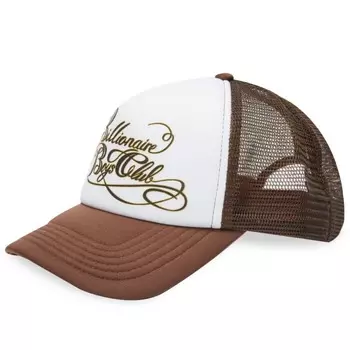 Кепка дальнобойщика с каллиграфическим логотипом Billionaire Boys Club, коричневый