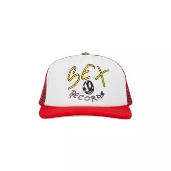 Кепка дальнобойщика с логотипом Chrome Hearts x Matty Boy Sex Records, белая