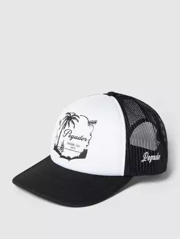 Кепка дальнобойщика с принтом этикетки, модель "Marlow" Pegador, черный