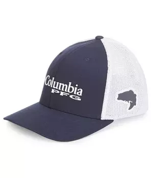 Кепка дальнобойщика с сетчатым логотипом Columbia PFG, синий