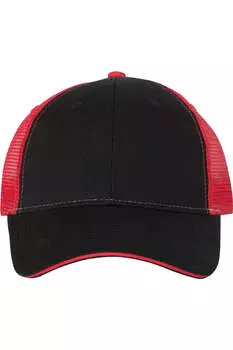 Кепка дальнобойщика Valucap Sandwich, черный/красный