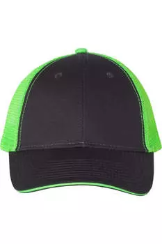 Кепка дальнобойщика Valucap Sandwich, цвет charcoal/ neon green