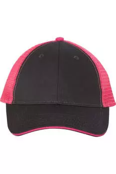 Кепка дальнобойщика Valucap Sandwich, цвет charcoal/ neon pink