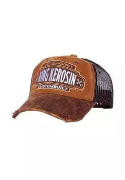 Кепка дальнобойщика в винтажном стиле King Kerosin, коричневый