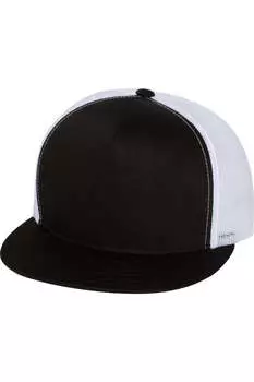 Кепка дальнобойщика YP Classics Flat Bill, черный/белый