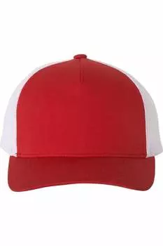 Кепка дальнобойщика YP Classics из пяти панелей в стиле ретро, красный/белый