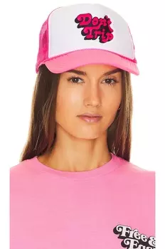 Кепка Free & Easy Don't Trip Embroidered Trucker, цвет Neon Pink