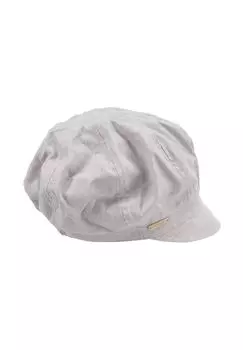 Кепка газетчика из хлопка и льна 55194-0 SEEBERGER, цвет Hellgrau One Size