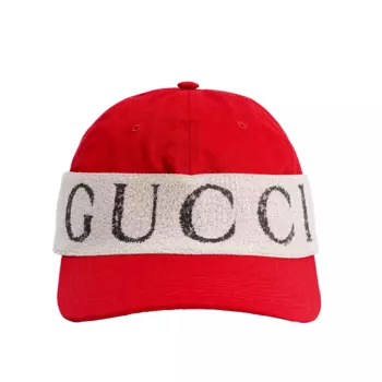 Кепка Gucci Logo, красный / кремовый