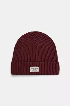 Кепка Guess Jeans из смесовой шерсти, гранатовый