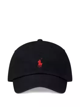 Кепка игрока в поло с вышивкой из хлопка POLO RALPH LAUREN, черный