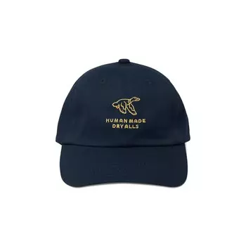 Кепка из 6 панелей из твила, сделанная человеком, темно-синяя