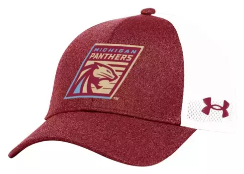 Кепка из эластичной сетки Under Armour для взрослых UFL Michigan Panthers Cardinal Red Blitz