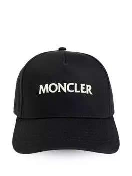 Кепка из габардина с вышитым логотипом Moncler, черный