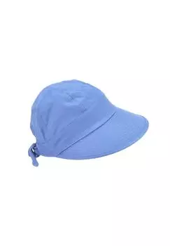 Кепка из хлопчатобумажной ткани с бантом 468796-0 SEEBERGER, цвет Stahl One Size