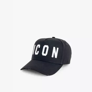 Кепка из хлопка с тиснением и вышивкой Icon Dsquared2, черный