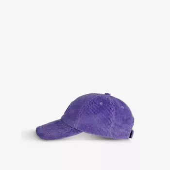 Кепка из хлопкового бархата с вышитым логотипом Maje, цвет violets