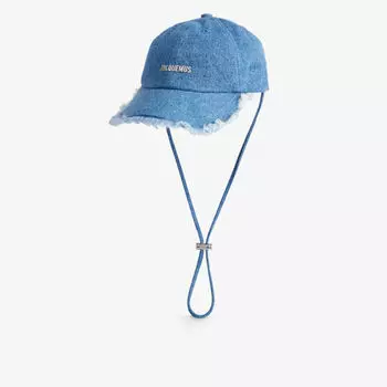 Кепка из хлопкового твила La casquette artichaut с металлической бляшкой и логотипом Jacquemus, синий