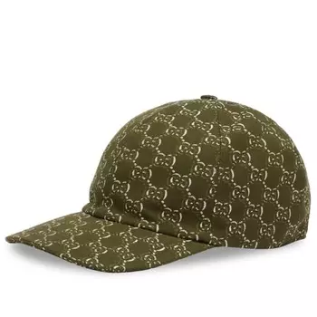Кепка из хлопкового жаккарда Gucci, зеленый