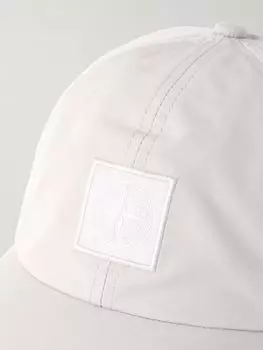 Кепка из органического хлопка и парусины с аппликацией в виде логотипа Ghost STONE ISLAND, серый