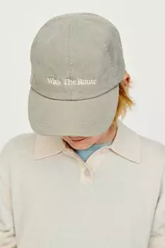 Кепка из саржи с вышивкой ZARA, зеленый