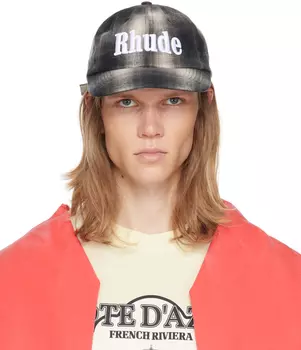 Кепка из серой фланели, 6 панелей Rhude
