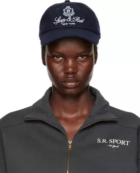 Кепка из шерсти Вандом темно-синего цвета Sporty & Rich