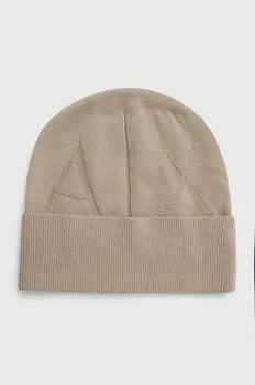 Кепка из смесовой шерсти Armani Exchange, бежевый