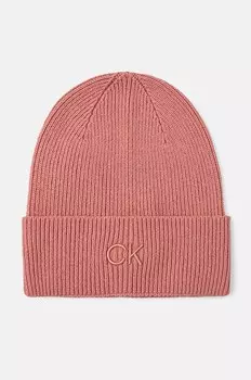 Кепка из смесовой шерсти Calvin Klein, розовый