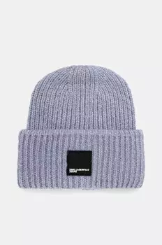 Кепка из смесовой шерсти Karl Lagerfeld Jeans, синий