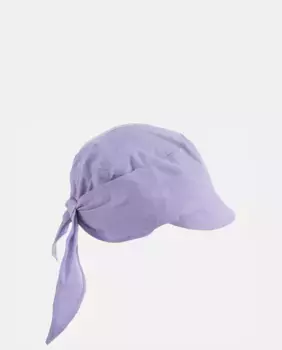 Кепка из ткани шамбре сиреневого цвета с бантом сзади Seeberger, сиреневый