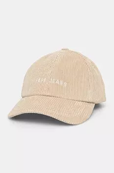 Кепка из вельвета WYN Pepe Jeans, бежевый