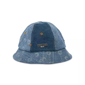 Кепка-колокол Marine Serre из регенерированного денима Moonogram, темно-синий Moonogram