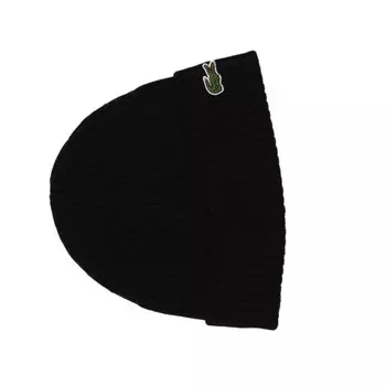 Кепка Lacoste Unisex Beanie aus gerippter Wolle, черный