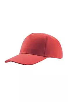 Кепка Liberty Five Heavy Brush из хлопка с 5 панелями Atlantis, красный