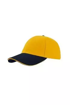 Кепка Liberty Sandwich Heavy Brush из хлопка с 6 панелями Atlantis, желтый