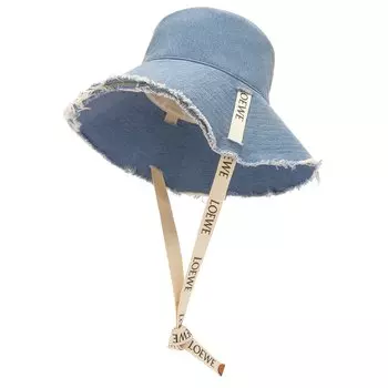 Кепка Loewe Fisherman с потертостями, синяя