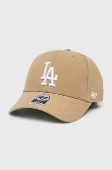 Кепка Лос-Анджелес Доджерс 47 brand, бежевый