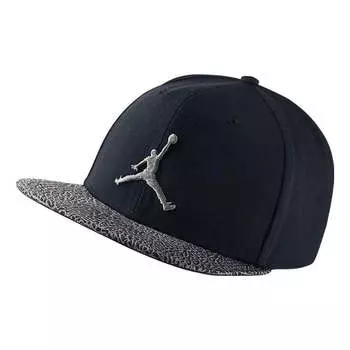 Кепка Men's Air Jordan Burst Crack Flying Man Polyester Black Baseball Cap, черный