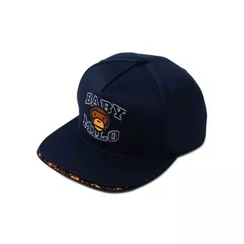 Кепка Milo Snap Back с двойным козырьком BAPE, темно-синяя