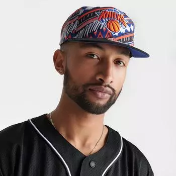 Кепка Mitchell &amp; Ness New York Knicks NBA Gameday Pattern Snapback, синий