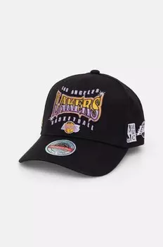 Кепка Mitchell&Ness с козырьком с добавлением хлопка Los Angeles Lakers, черный