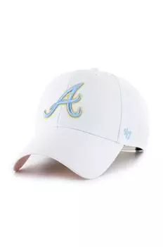 Кепка MLB Atlanta Braves из смесовой шерсти 47brand, белый
