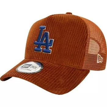Кепка MLB Los Angeles Dodgers Cord Trucker New Era, коричневый