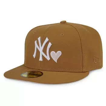 Кепка MLB NEW YORK YANKEES HEART PINK UNDER BRIM 59FIFTY CAP New Era, цвет Beige
