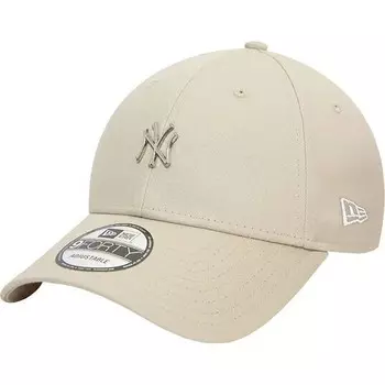 Кепка MLB New York Yankees металлический пин 9Forty New Era, бежевый