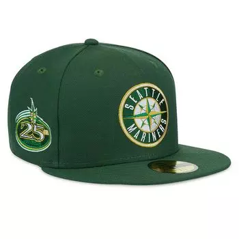 Кепка MLB SEATTLE MARINERS 25TH ANNIVERSARY PATCH 59FIFTY CAP New Era, цвет Dunkelgrn