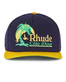 Кепка мужская Azur Coast Hat Rhude, темно-синий/желтый