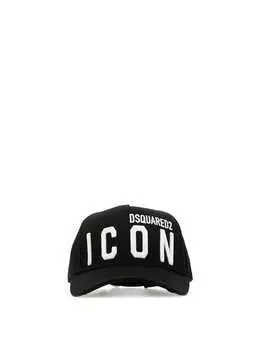 Кепка мужская Dsquared2 с принтом логотипа, черный / белый